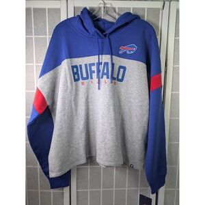 Buffalo Bills Fanatics Womens Pullover Hoodie NWT 2XL NFL Football Gray Blue Red